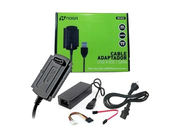 &u+ CONVERSOR SATA / IDE A USB CON FUENTE USB NOGA HE2020